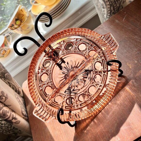 Indiana Glass Pink Windsor Brighton Divided Dish - Picture 4 of 10